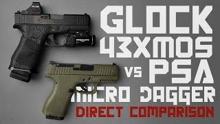 GLOCK 43x MOS VS PSA MICRO DAGGER DIRECT COMPARISON