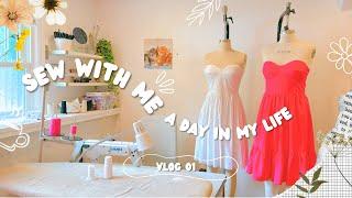sew with me // a day in my life vlog 01