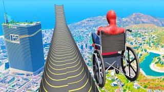 Spiderman Cars vs Longest Ramp In GTA 5 ( Spider-Man Stunts & Jumps )