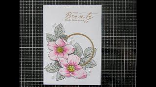 Beauty within using stamp and layered stencil