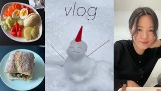 vlog. 아침 채소, 버섯 샌드위치, 버섯 볶음밥· 。*  저녁에 자극적인 거 먹으려고 아침 채소식단 하는 직장인 브이로그