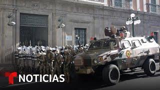 Militares se retiran tras un nuevo intento de golpe de Estado en Bolivia | Noticias Telemundo