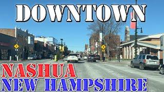 Nashua - New Hampshire - 4K Downtown Drive