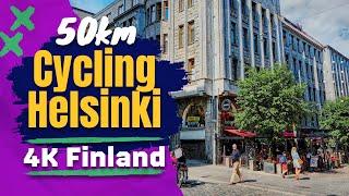 Bike Trip Helsinki to Vantaa 50 km  4K Cycling Tour Finland