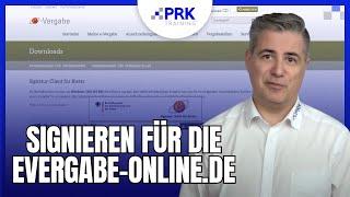 Signieren für die evergabe-online.de mit Erklärungen und Bezugsmöglichkeiten