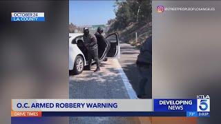 O.C. law enforcement warning motorists of crash-and-grab robberies