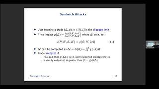 Kshitij Kulkarni: Towards a Theory of Maximal Extractable Value: Constant Function Market Makers