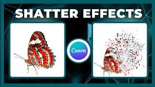 How to create Butterfly Shatter Effect in Canva | Dispersion Effect | Splatter Effect full Tutorial