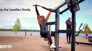 How to use Omnigym Lat Pulldown outdoor fitness equipment