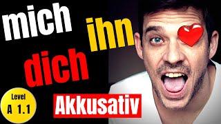 German Personal Pronouns in Akkusativ with Examples | mich (me), dich (you) | YourGermanTeacher