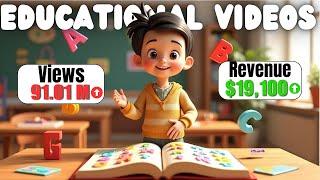 Earn $19,100/Month Creating Kids EDUCATIONAL Videos with FREE AI Tools