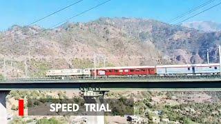 Reasi: Speed Train Trial Conducted on Katra-Banihal Rail Line