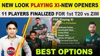 PAK NEW LOOK playing with new openers for 1st T20 vs Zimbabwe