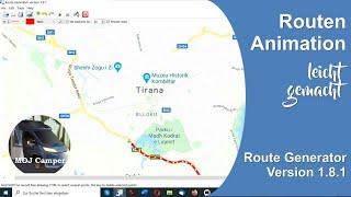 𝙆𝙤𝙨𝙩𝙚𝙣𝙡𝙤𝙨! Reiserouten-Animation leicht gemacht: Der Route Generator Version 1.8.1.