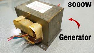 i turn 2 microwave transformer into 240v big generator..