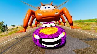 Lightning McQueen and Mater vs. the Terrifying Creepy Monsters | Cockroach McQueen | Scary Escape