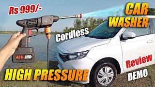 Best Portable Cordless Pressure Washer For Car Bike Washing | Battery Powered pressure washer review