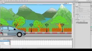 LKITLearner - How to create a Car and Background Movement Movie using Adobe Flash