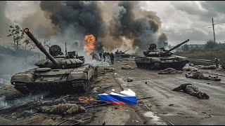 Terrifying moment! when NATO leopards ambush and destroy a Russian T-90 convoy