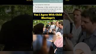Yes I Agree With Child Marriage's  #exmuslim #islam #marriage #muhammad #facts #viral #shorts