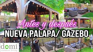 PATIO MAKEOVER | TRANSFORMACIÓN EXTREMA  NUEVO GAZEBO domi | VIDEOS DE LIMPIEZA #cleaning