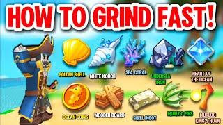 How To Grind Fast "OCEAN COINS, GOLDEN SHELL, and All Murloc Island Materials"! Skyblock