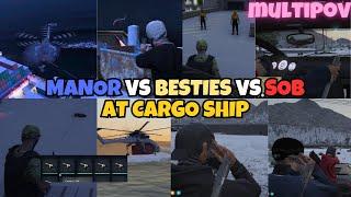 SOB vs Besties Fight While Contesting Manor For 3 Cargo Ship Crates | MULTIPOV | NOPIXEL 4.0 GTA RP