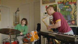 DANA AND ALDEN PLAY SOFT JAZZ IN LIVING ROOM