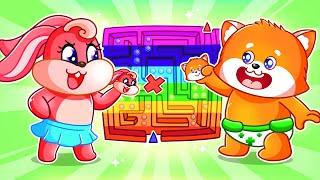 Zee Zee and Friends Giant Maze Challenge  Funny Cartoons For Kids || Funny Maze Rescue Story