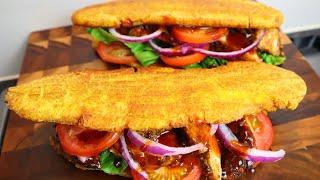 How To Make Jamaican Jerk Chicken Fry Plantains Sandwich Step By Step Recipe | Plantains Sandwich