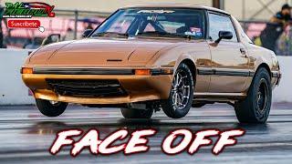 Face Off Mazda rx7 13b Turbo Stick Shift no Whellie bar  | Orlando Speedworld | PalfiebruTV