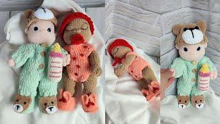 МК Плюшевый Пупсик  Крючком, вязаная кукла крючком, crochet doll. ( часть 1)