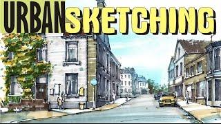 Городской Скетчинг Маркерами / Urban Sketching with Markers