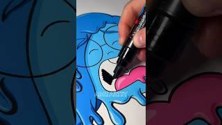 Drawing Sadness the Emotion from Inside Out 2 with Posca Markers! #shorts