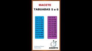 #shorts MACETE | Construa em segundos as Tabuadas do 5 e  6