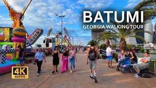 Batumi, Georgia evening walking tour 4K 60 FPS | Batumi Boulevard in summer 2024