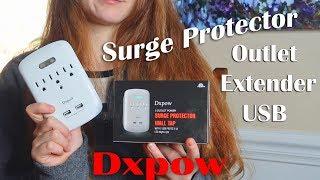  DXPOW 3 OUTLET SURGE PROTECTOR (Power Station) PLUG EXTENDER 2 USB PORTS NIGHTLIGHT REVIEW 