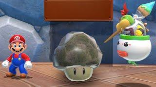 What happens when Mario uses a Stone Mushroom Super Bell in Super Mario 3D World + Bowser Fury ?