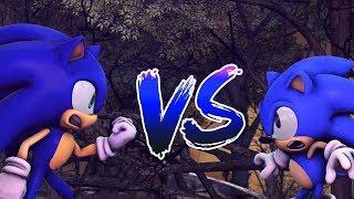 [SFM Animation] Sonic VS. Classic Sonic  | Sonic Fight Animation