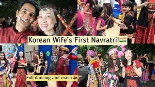 Korean Wife Celebrating Navratri for the First Time in India