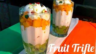 Republic day special / Tricolour Fruit Trifle  | Fruit Trifle | Dessert/Fruit Desert Recipe