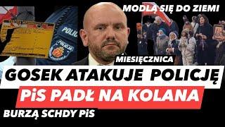 GOSEK ATAKUJE POLICJĘ – SZCZUREK BURZY SCHODY PiSFANATYCY NA KOLANACH I CHRYJA NA MIESIĘCZNICY