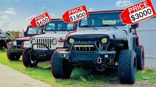 I Bought 3 Jeep Wranglers for LESS THAN $5500!!! How Bad are They???