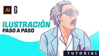 Illustrator Tutorial | Prácticas con Illustrator: Ilustración Doc Brown