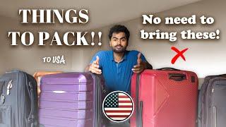 Packing List for USA | MS Students Telugu Guide | What to Pack , What NOT TO  | ️@vsmourya