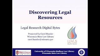 Discovering legal resources: legal research tips