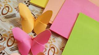 Easy Sticky note craft| Easy butterfly craft| Orgami paper craft ideas|