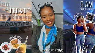 Being "THAT" Flight Attendant (Girl) for a day | career version, healthy habits, productive & more