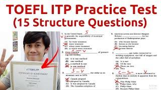 A Full TOEFL Structure Practice Test with ANSWERS