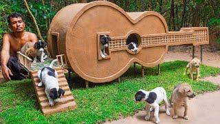 Dog rescue and build Guitar Dog House   Build House for Puppies